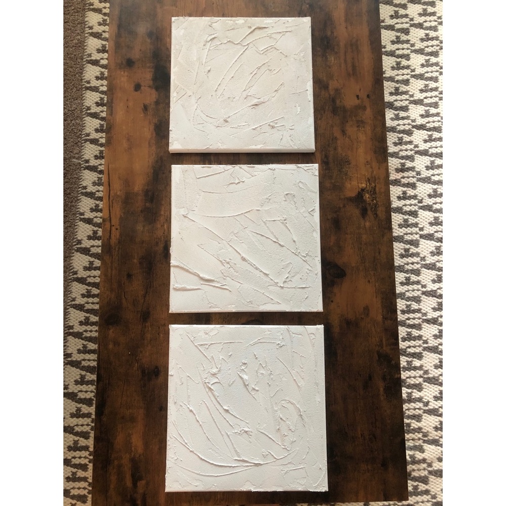 Set of 3 textured canvases
